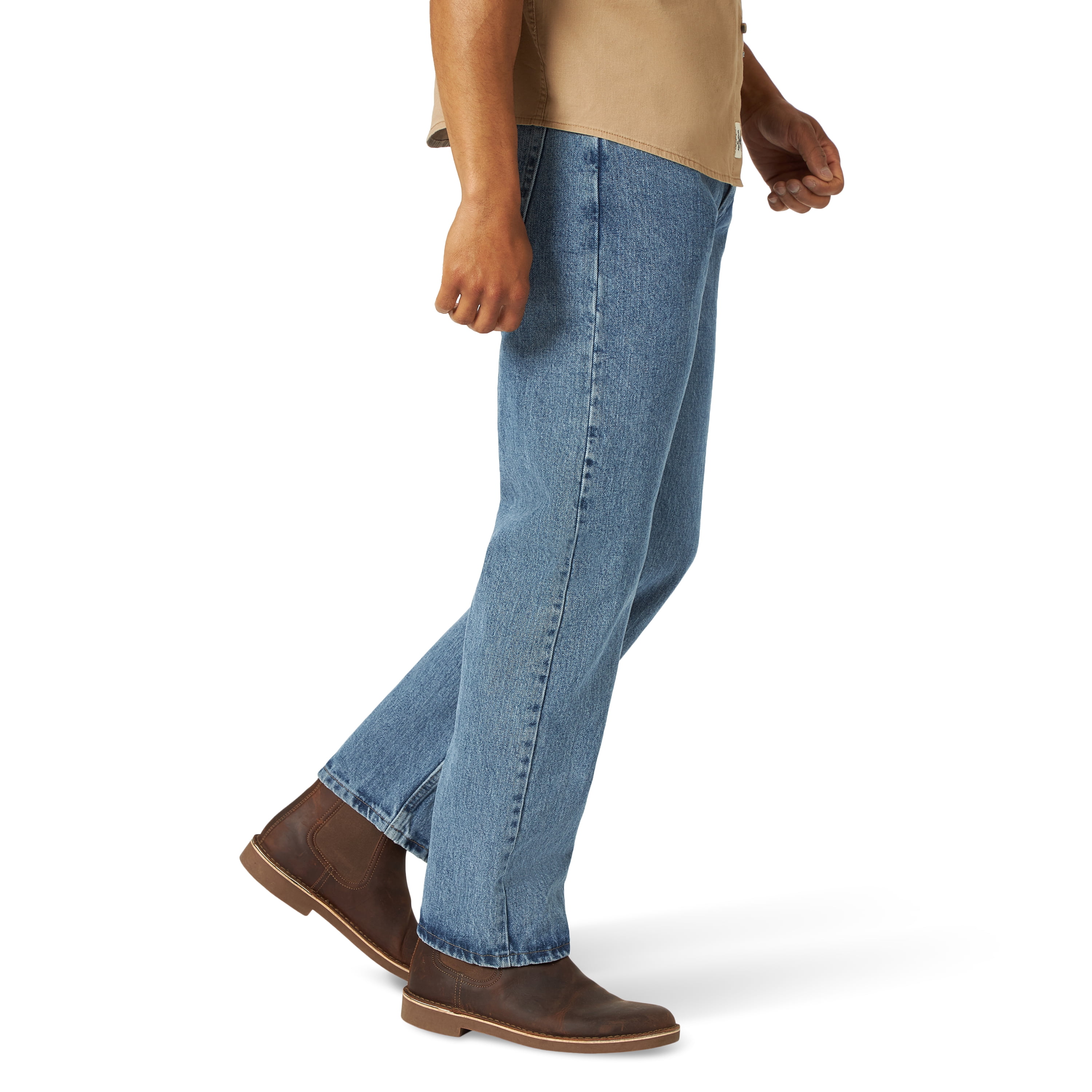 Wrangler Men's and Big Men's Regular Fit Cotton Jeans