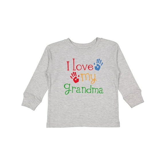 Inktastic I Love My Grandma Boys or Girls Long Sleeve Toddler T-Shirt