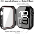 thumbnail image 4 of [2 Pack] Waterproof Hard Case with Tempered Glass Compatible with Apple Watch Series 11 (2025) Series 10 46mm 42mm, Ultra-Thin Anti-Fall Cover for iWatch Screen Protector, 4 of 9