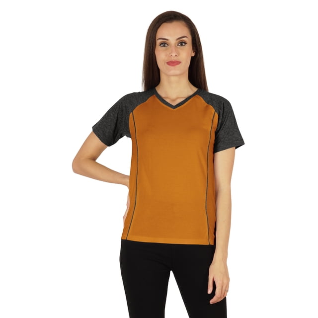 Inkmeso T-Shirt à Manches Courtes Uni pour Femmes Sportif Décontracté Basique