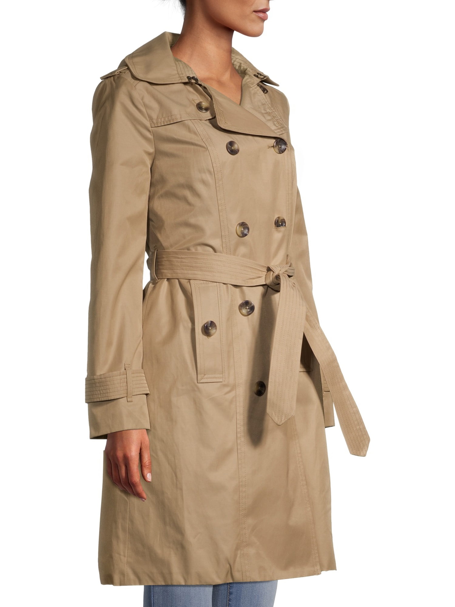 London Fog Double Breasted Trench Coat - Walmart.com