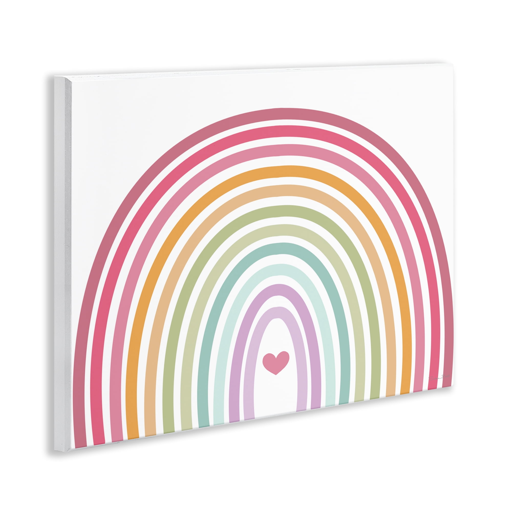 Stupell Industries Rainbow Love & Heart Wall Plaque Art, design by Susan Ball