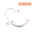 thumbnail image 3 of Uxcell 20Pack LeverBack Earring Hooks French Ear Wire Earring Hook, Silver, 3 of 4
