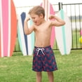 thumbnail image 4 of FORMRS Boys Swim Trunks Quick Dry Mesh Lining Beach Boardshorts, Sizes XS-XL, Blue Lobster Pattern, 4 of 7