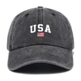 thumbnail image 4 of Low Crown Baseball Cap AURORADY Adult Casual Fashion Solid Adjustable Outdoor Sunshade Breathable Hat, Black One Size Baseball Caps, 4 of 4