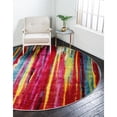 thumbnail image 6 of Unique Loom Indoor Round Striped Modern Area Rugs , 8' 0 x 8' 0 Round, 6 of 6