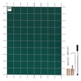 thumbnail image 1 of VEVOR Inground Pool Safety Cover, 16 ft x 30 ft Rectangular Winter Pool Cover, Triple Stitched, High Strength Mesh PP Material with Good Rain Permeability, Installation Hardware Included, Green, 1 of 9