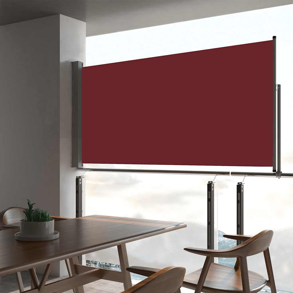 vidaXL Patio Retractable Side Awning 80x300 cm Red