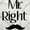 Mr Right Mustache - White, variant on Funny Matching Couples His Hers Set Men Big & Tall Sweatshirt Brisco Brands 2X