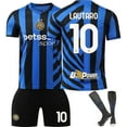 thumbnail image 1 of 2425 Inter Milan Home Jersey No. 10 Lautaro 9 Thuram Copy Player Name Jersey, 1 of 2