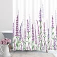 thumbnail image 2 of MIZHONA Lavender Floral Shower Curtain,Rustic Purple Flower Bathroom Curtain 60x72 Inch, 2 of 8