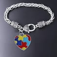 thumbnail image 3 of NGHnuifg Autism Awareness Puzzle Small Charm Bracelet Colorful Enamel Puzzle Womens Earrings Diamond Necklace Jewelry Pendant Earrings, 3 of 6