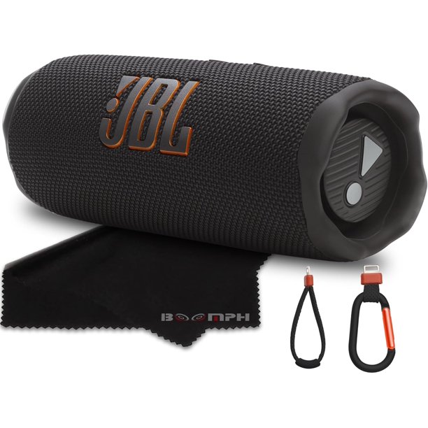 JBL Flip 7 Altavoz Bluetooth portátil, IP68 iermeable, a prueba de polvo, a prueba de caídas, PushLock, alificador de sonido AI, batería de 16 horas, color negro, solución de tela integral