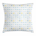 thumbnail image 1 of Ambesonne Polyester Accent Pillow, 16" x 16", White/Blue, 1 of 2