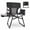 Black & Gray, variant on JKLESA XL Premium Camping Chair - 400lb Capacity, Oversized 23.7" Wide Seat, Heavy Duty 600D Oxford Fabric, Padded Camping Chair Portable for Outdoor, Beach, Tailgate Parties Black/Gray