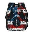 thumbnail image 4 of Easygdp American Flag Skull Mochila Ergonómica Versátil para Laptop - Múltiples Bolsillos, Correas Ajustables, Unisex para Escuela, Viajes y Actividades al Aire Libre-One Size, 4 of 5