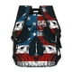 thumbnail image 4 of Balery American Flag Skull Mochila Escolar Impresa, Mochila Ligera para Viajes Casual, Mochila Duradera y Cómoda Multifuncional, Mochila para Laptop-One Size, 4 of 5