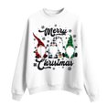 thumbnail image 5 of WTOBBY Women's Casual Fashion Round Neck Long Sleeve Christmas Printed Sweatshirt, Sporty Comfort for Holiday Season and Everyday Active Wear,White XL, 5 of 5
