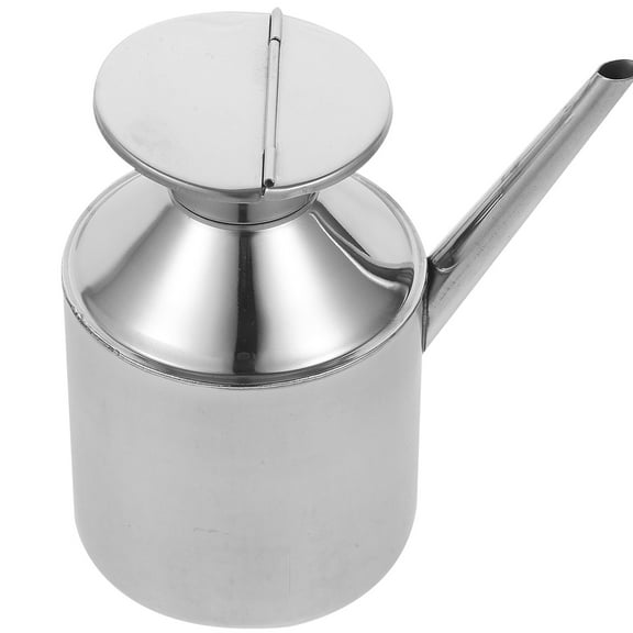 Oil Dispensing Bottle Stainless Steel Oil Can Vinegar Storage Container Soy Sauce Pouring Dispenser