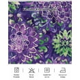 thumbnail image 5 of Purple Green Flowers Wrap Around Bed Skirts for Queen Bed 18" Drop,Bed Skirt with Adjustable Elastic Belt Dust Ruffle Bed Valance for Bedroom Hotel Luxury Watercolor Vintage Botanical Bed Frame Cover, 5 of 7