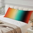thumbnail image 4 of Colorful Ombre Throw Pillow Covers, Abstract Modern Art Aesthetics Soft Breathable Pillow Cases with Invisible Zipper for Sleeping, Long Body Pillowcases for Couch Bed Sofa Chair 20x60 Inches, 4 of 9