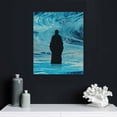 thumbnail image 4 of Lingy Framed Jesus Wall Art Jesus Decor Walking In The Water Canvas Christian Religious Canvas Wall Decoration Bible Picture Poster Printing Living Room Painting Bedroom Church Ready To Hang, 4 of 4