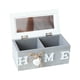thumbnail image 4 of Caja de almacenamiento de madera, organizador de escritorio, regalos, multifuncional, joyero con 2 compartimentos Azul, 4 of 9