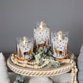 thumbnail image 3 of Northlight LED Flameless Flickering Woodland Glass Pillar Christmas Candles - 6" - Set of 3, 3 of 7