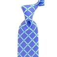 thumbnail image 5 of Scott Allan Mens Blue Tie | Light Blue Geometric Necktie for Him | Wedding Accessories Groom | Gift Idea, 5 of 6