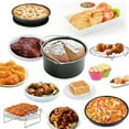 thumbnail image 3 of Air Fryer Set,13-in-1 Air Fryer Accessories Includes Cake Cup,Pizza Plate,Silicone Pot,Stainless Steel Grill,Clip Fit 3.7QT-6.8QT, 3 of 9