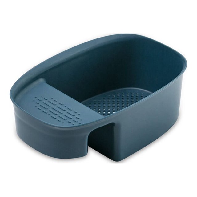 Inteprter Fregaderos de cocina escurridor cesta de basura estante de almacenamiento de basura colador baño doméstico para herramientas de Organizadores de utensilios de cocina Azul