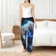 thumbnail image 4 of Balery Futuristic Blue Light White Tiger Pantalones de pijama para mujer, pijamas ultraligeros, pantalones de estar por casa-XX-Large, 4 of 6
