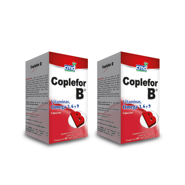 CMD Coplefor B Complejo B + Omegas 3-6-9 | Dúo Pack 2×50 cápsulas de gel