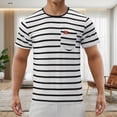 thumbnail image 2 of HBFAGFB T-Shirts pour Hommes Mode Décontractée Manches Courtes Col Rond Blouse Légère Sortie Noir Taille TG, 2 of 6