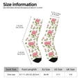 thumbnail image 2 of KLL Rose Flowers Print Cool Socks Men's Women's Crew Socks Funny Crazy Novelty Stockings, 2 of 6