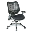 thumbnail image 1 of SPACE Seating REVV Self Adjusting SpaceFlex Fog Backrest Support and Paddeed Raven Mesh Seat with Adjustable Arms and Platinum Finish Base Managers Chair, 1 of 5