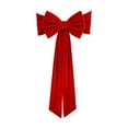 thumbnail image 2 of CoreLiving Velvet Chair Bows, Christmas Bows for Chairs, Red Velvet Chair Sashes - Giant Bow 11.8"x29.5" with Elastic for Home, Wedding, Party, Banquet, Xmas Holiday Decor, 2 of 6