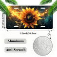thumbnail image 2 of 1 Pcs 2D Flat License Plate Covers & Frames, Sunflower in Cosmic For Decorative Front, Waterproof For Decoration Aluminum License Plate Covers & Frames Cover For Men Women, 12" X 6", 2 of 7