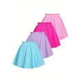 thumbnail image 3 of Fdqin Girls Skirts 4pcs Tennis Skirt with Short Elastic High Waisted Kids Athletic Running Flowy Skorts Blue Purple Red Pink 4-5 Years, 3 of 8