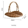 thumbnail image 3 of 2X Picnic Basket Easter Candy Basket Wedding Flower Girl Baskets Fast Food Basket Woven Pantry Organizer,2 x woven basket, 3 of 6