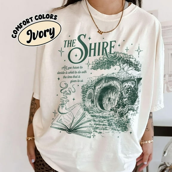 The Shire LOTR Comfort Colors T-Shirt, Fantasy Book Lover Shirt, Funny Second Breakfast Tee