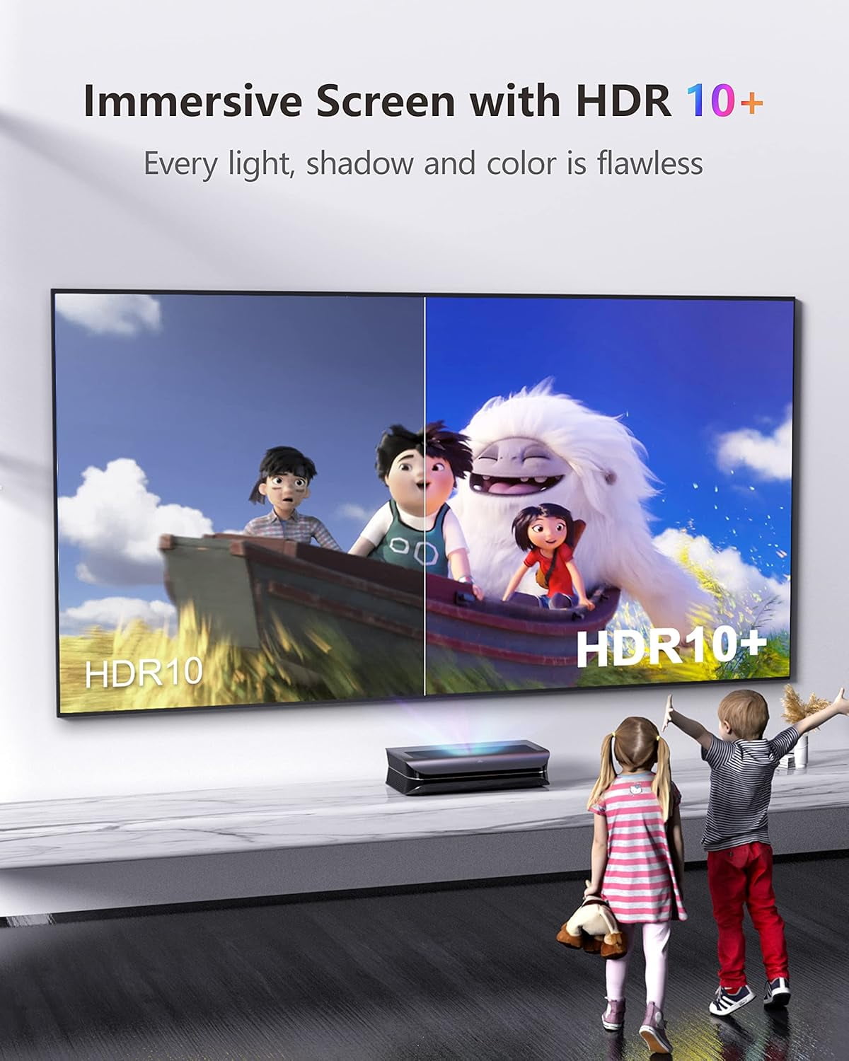 Restored AWOL VISION LTV-2500 Pro 4K UHD Ultra Short Throw Triple Laser Projector with Dolby Vision & Atmos, Active 3D, 150", HDR10+ (Refurbished)