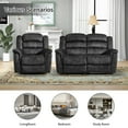 thumbnail image 2 of Bonzy Home Recliner Sofa Set – Cloth Reclining Living Room Furniture Set with Single Recliner Chair & Loveseat Gray, 2 of 7