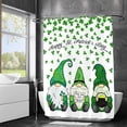 thumbnail image 4 of Happy St. Patricks Day Shower Curtain Green Clover Shamrock Irish Gnome Spring St Patrick''s Day Bathroom Shower Curtain Waterproof Fabric Bathroom Decorations with Hooks 72x72 Inch, 4 of 7