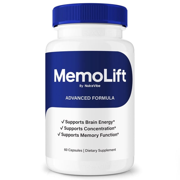 MemoLift Pills – Daily Formula with a Natural Blend to Help Maintain Focus, Memory & Concentration | Clean, Gentle, Easy-to-Swallow Capsules for Everyday Sharpness (60 Capsules)