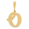 thumbnail image 3 of Diamond2Deal 14K Pendentif Initiale Lettre O en Or Jaune Script Filigrane pour Femmes, 3 of 6