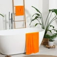 thumbnail image 4 of BELIZZI HOME Ultra Soft 3 Pack Cotton Towel Sets - 1 Pc Bath Towel 28x55 inch, 1 Pc Hand Towel 16x24 inch & 1 Pc Wash Coth 12x12 inch. For Everyday Use, Compact & Light Weight - Orange, 4 of 6