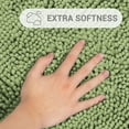 thumbnail image 4 of Hitime Soft Chenille Bath Rug Mat 20" x 32" Quick Dry Machine Washable Bathroom Runner - Ultra Absorbent Non-Slip Backing - Sage Green, 4 of 11