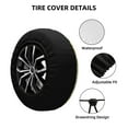 thumbnail image 4 of Balery Sunflowers On A Yellow Backgroundtire Cover Waterproof Dust-Proof, Universal Spare Wheel Tire Cover For Trailer, Rv, Suv Truck And Vehicle Camper Accessories-15 Inch, 4 of 9