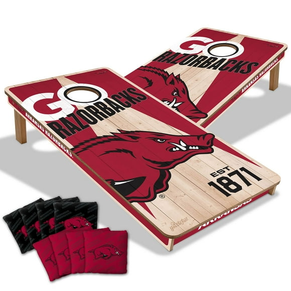 YouTheFan Arkansas Razorbacks 2’ x 4’ Cornhole Set